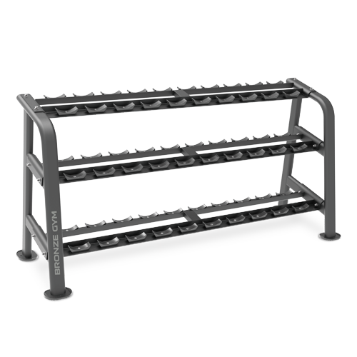 BRONZE GYM BR-1027 Стойка для гантелей (15 пар) BRONZE GYM BR-1027 Стойка для гантелей (15 пар)
