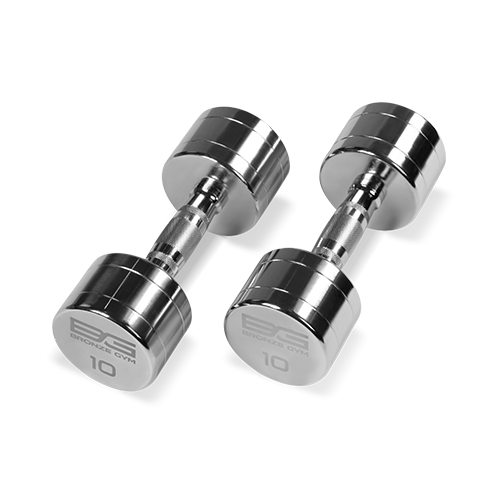 BRONZE GYM BG-PA-DB-C10 Гантель хромированная 10 кг BRONZE GYM BG-PA-DB-C10 Гантель хромированная 10 кг