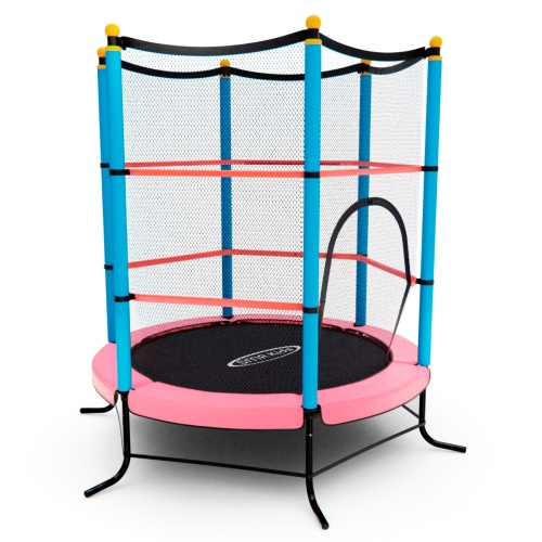 Батут детский DFC SMRKIDS 55" с сеткой, PINK фото 3 Батут детский DFC SMRKIDS 55" с сеткой, PINK фото 3