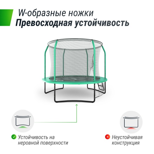 Батут UNIX line SUPREME GAME 8 ft (green) фото 4 Батут UNIX line SUPREME GAME 8 ft (green) фото 4