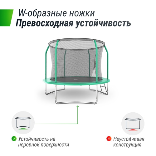 Батут UNIX Line SUPREME BASIC 8 ft (green) фото 4 Батут UNIX Line SUPREME BASIC 8 ft (green) фото 4