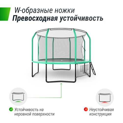 Батут UNIX line SUPREME GAME 10 ft (green) фото 4