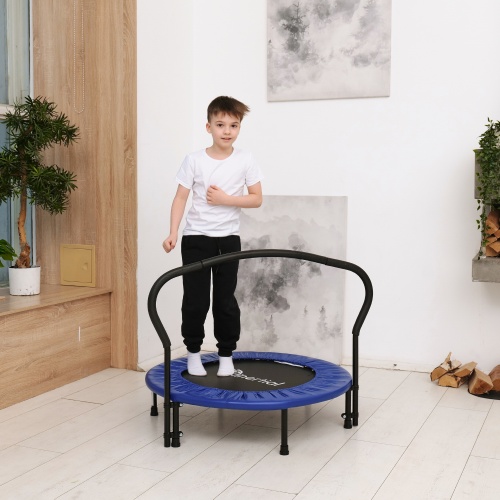 Батут с поручнем DFC JUMPFIT 36'' синий фото 11