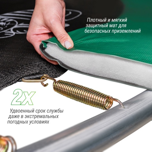 Батут UNIX line SUPREME GAME 8 ft (green) фото 8 Батут UNIX line SUPREME GAME 8 ft (green) фото 8