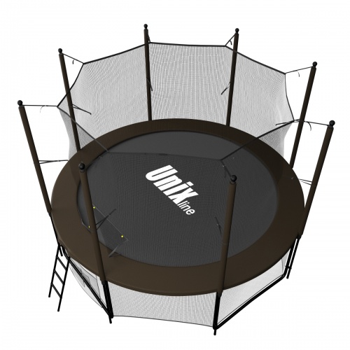 Батут UNIX line Black&Brown 8 ft (inside) фото 3