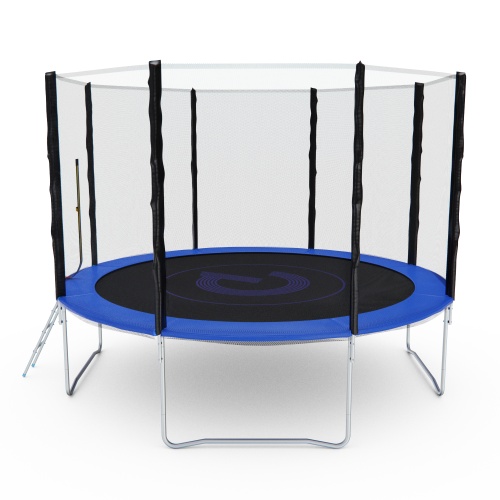 Батут с сеткой DFC PELPO 12ft с лестницей, BLUE фото 4 Батут с сеткой DFC PELPO 12ft с лестницей, BLUE фото 4