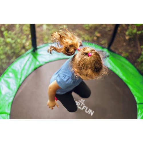 Батут с защитной сеткой DFC JUMP4FUN 6 ft зеленый с лестницей фото 7 Батут с защитной сеткой DFC JUMP4FUN 6 ft зеленый с лестницей фото 7