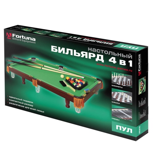Бильярдный стол Fortuna Пул 3фт 4 в 1 с комплектом аксессуаров фото 19