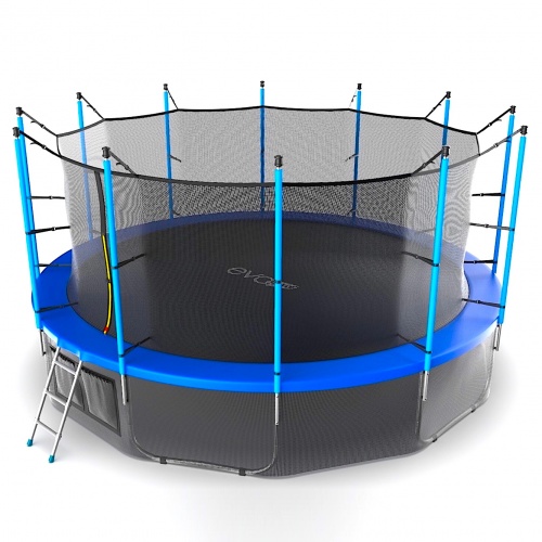 EVO JUMP Internal 16ft (Blue) + Lower net. Батут с внутренней сеткой и лестницей, диаметр 16ft (синий) + нижняя сеть EVO JUMP Internal 16ft (Blue) + Lower net. Батут с внутренней сеткой и лестницей, диаметр 16ft (синий) + нижняя сеть