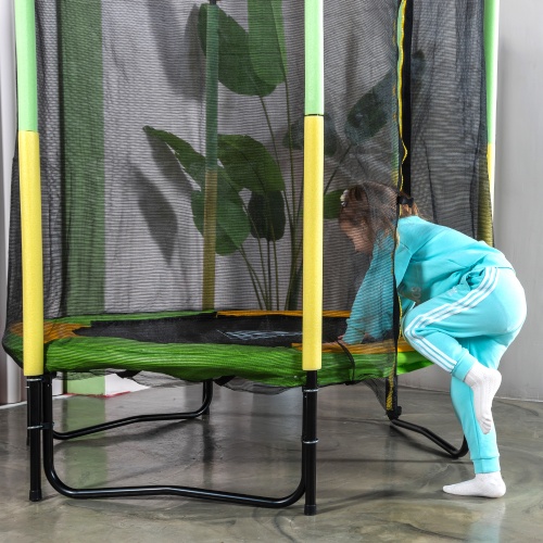 Батут DFC JUMP KIDS 55" зелено-желтый фото 9 Батут DFC JUMP KIDS 55" зелено-желтый фото 9