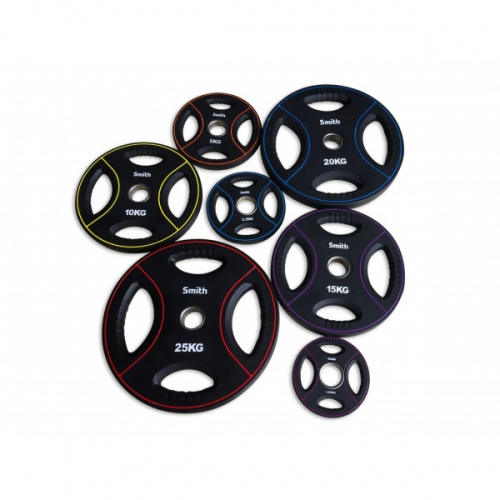 Диск полиуретановый c 4-м хватом Smith Strength 5кг Диск полиуретановый c 4-м хватом Smith Strength 5кг