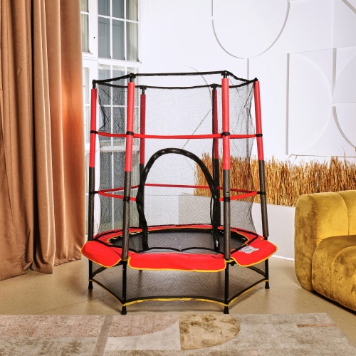 Батут детский DFC TRAMPOLINE-RED 55" с сеткой фото 11