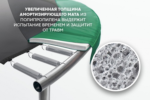 Большой дачный уличный батут Hasttings Classic Game Green (4,6 м) с сеткой фото 11