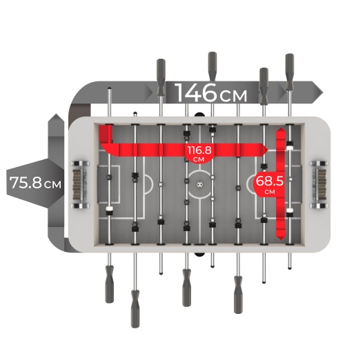 Игровой стол - футбол DFC Manhattan Style GS-ST-1218 фото 6