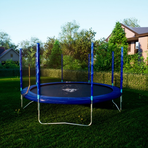 Батут DFC Trampoline Fitness с сеткой 14ft фото 8