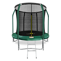 ARLAND Батут премиум 8FT с внутренней страховочной сеткой и лестницей (Dark green) (ТЕМНО-ЗЕЛЕНЫЙ)
