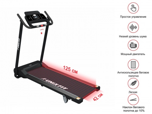 Беговая дорожка UNIXFIT ST-560E Black фото 4