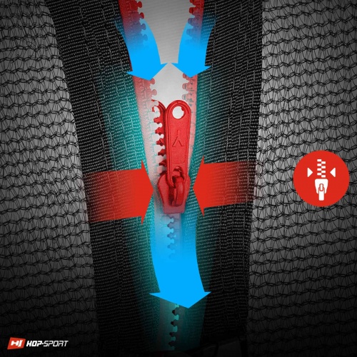 Батут Atlas Sport 312 см - 10ft BASIC (3 ноги) с внешней сеткой и лестницей BLUE фото 4