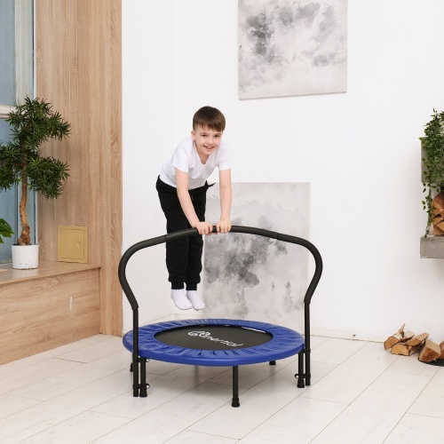 Батут с поручнем DFC JUMPFIT 36'' синий фото 9