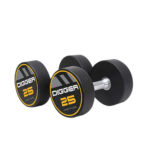 Комплект полиуретановых гантелей 10 пар от  2,5 до 25 кг фото 7