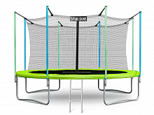 Батут Atlas Sport 374 см (12 ft) с внутренней сеткой и лестницей GREEN