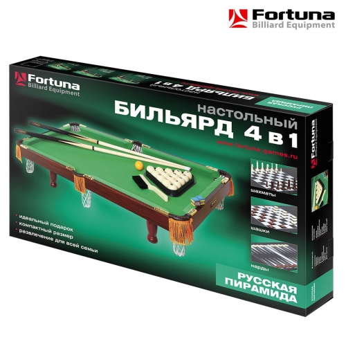 Бильярдный стол Fortuna Русская пирамида 3фт 4 в 1 с комплектом аксессуаров фото 18