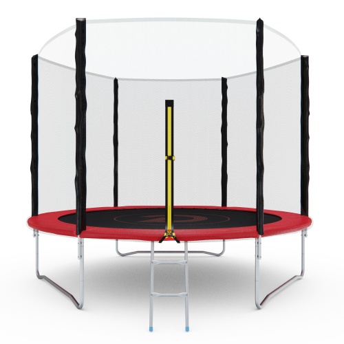 Батут с сеткой DFC PELPO 10ft с лестницей, RED фото 3