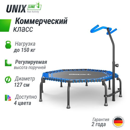 Батут UNIX Line FITNESS Premium (127 см) Blue фото 3 Батут UNIX Line FITNESS Premium (127 см) Blue фото 3