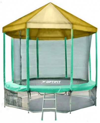 Батут Optifit Like Green 16ft с желтой крышей Батут Optifit Like Green 16ft с желтой крышей