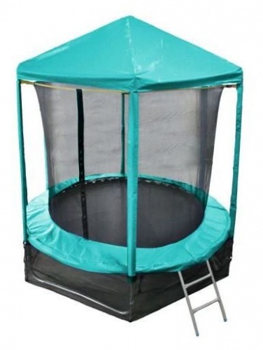 Батут Optifit Like Green 8ft с зеленой крышей Батут Optifit Like Green 8ft с зеленой крышей