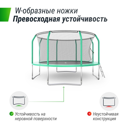 Батут UNIX Line SUPREME BASIC 12 ft (green) фото 4 Батут UNIX Line SUPREME BASIC 12 ft (green) фото 4