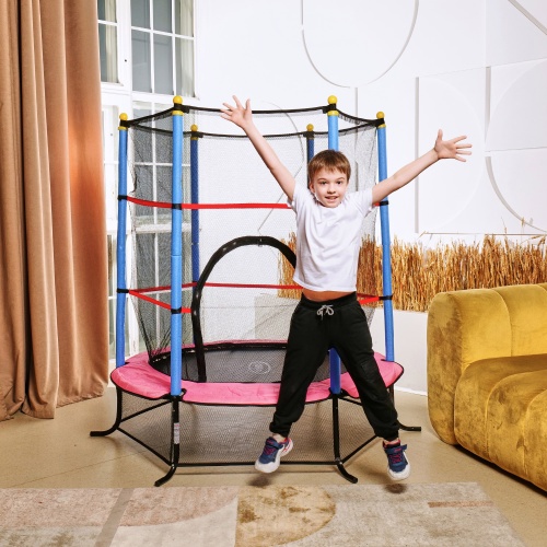 Батут детский DFC SMRKIDS 55" с сеткой, PINK фото 11 Батут детский DFC SMRKIDS 55" с сеткой, PINK фото 11