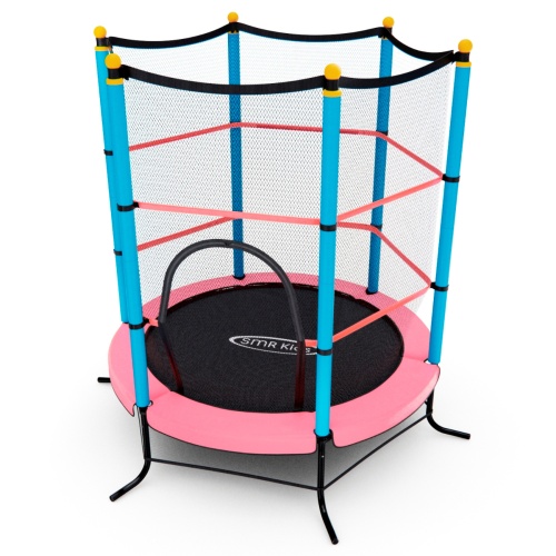 Батут детский DFC SMRKIDS 55" с сеткой, PINK Батут детский DFC SMRKIDS 55" с сеткой, PINK