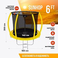 Каркасный батут Clear Fit SunHop 6Ft