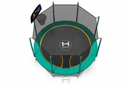 Большой дачный уличный батут Hasttings Classic Game Green (4,6 м) с сеткой фото 2