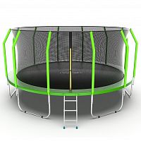 EVO JUMP Cosmo 16ft (Green) Батут с внутренней сеткой и лестницей, диаметр 16ft (зеленый)