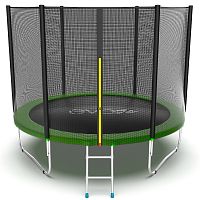 EVO JUMP External 10ft (Green) Батут с внешней сеткой и лестницей, диаметр 10ft (зеленый)