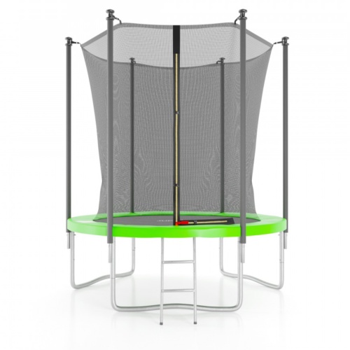 Батут с защитной сеткой DFC JUMP4FUN 6 ft зеленый с лестницей фото 3 Батут с защитной сеткой DFC JUMP4FUN 6 ft зеленый с лестницей фото 3