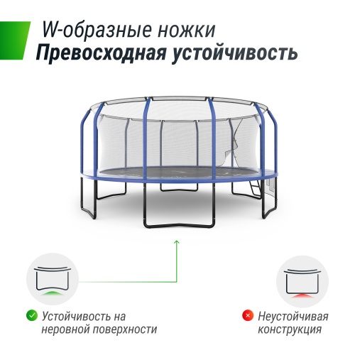 Батут UNIX line SUPREME GAME 16 ft (blue) фото 4