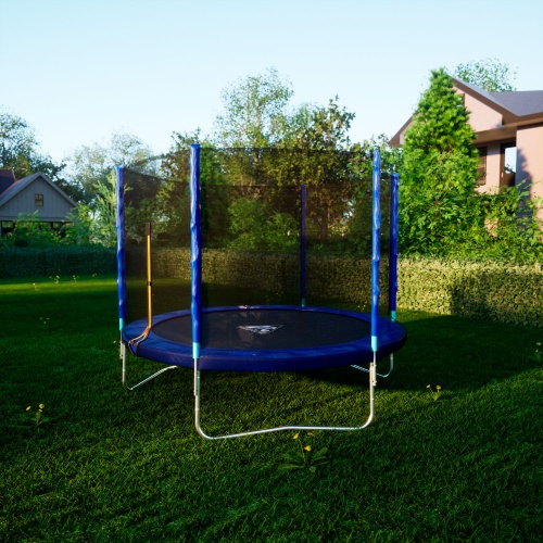 Батут DFC Trampoline Fitness с сеткой 10ft фото 8