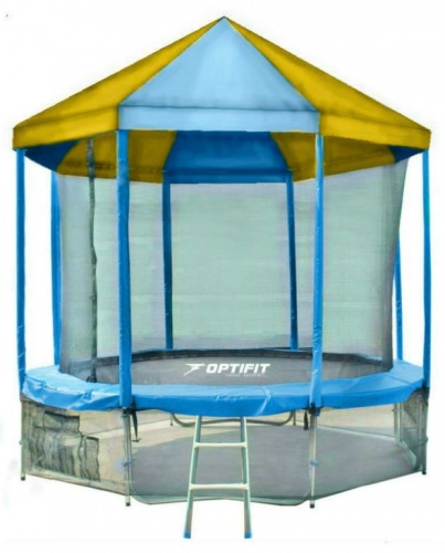 Батут Optifit Like Blue 10ft с сине-желтой крышей Батут Optifit Like Blue 10ft с сине-желтой крышей