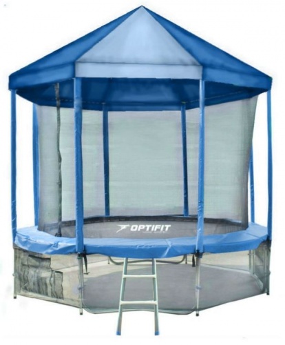 Батут Optifit Like Blue 10ft с синей крышей Батут Optifit Like Blue 10ft с синей крышей