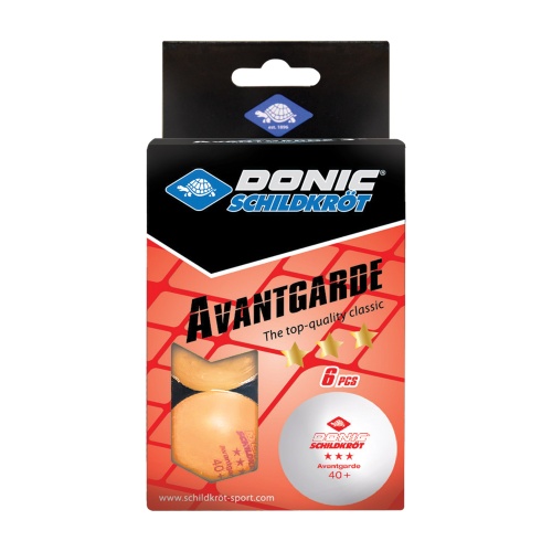 Мячики для н/тенниса DONIC AVANTGARDE 3* 40+, 6 штук, оранжевый Мячики для н/тенниса DONIC AVANTGARDE 3* 40+, 6 штук, оранжевый