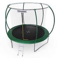 Батут DFC ULTRASPORT 10 ft с внутренней сеткой / лестница в комплекте