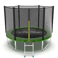 EVO JUMP External 8ft (Green) Батут с внешней сеткой и лестницей, диаметр 8ft (зеленый)