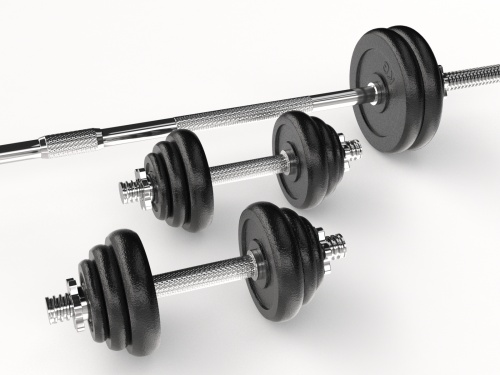 Набор гантелей и штанга UNIXFIT в кейсе 50kg фото 3