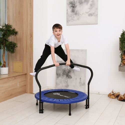 Батут с поручнем DFC JUMPFIT 36'' синий фото 10