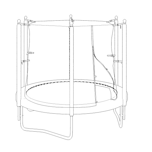 Батут UNIX line Simple 8 ft Color (inside) фото 12