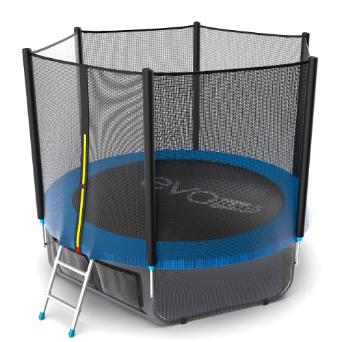 EVO JUMP External 8ft (Blue) + Lower net. Батут с внешней сеткой и лестницей, диаметр 8ft (синий) + нижняя сеть EVO JUMP External 8ft (Blue) + Lower net. Батут с внешней сеткой и лестницей, диаметр 8ft (синий) + нижняя сеть