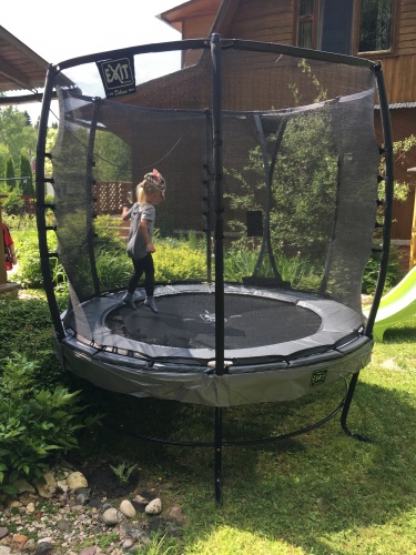Батут элегант премиум 366 см серый фото 10